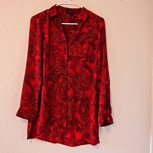 Beautiful Red long shirt  The Limited size S